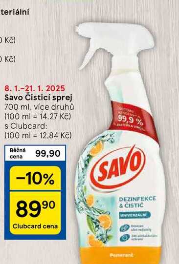 Savo Čisticí sprej, 700 ml, více druhů 