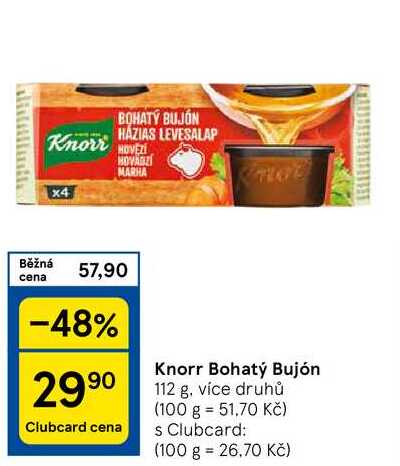 Knorr Bohatý Bujón, 112 g, více druhů 