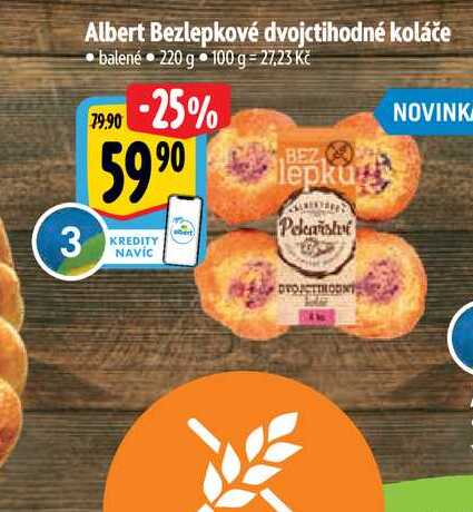 Albert Bezlepkové dvojctihodné koláče balené 220 g 