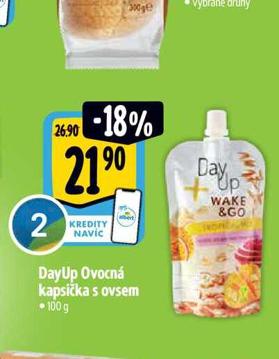  dayUp Ovocná kapsička s ovsem 100 g 