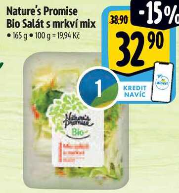 Nature's Promise Bio Salát s mrkví mix, 165 g