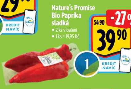 Nature's Promise Bio Paprika sladká, 2 ks