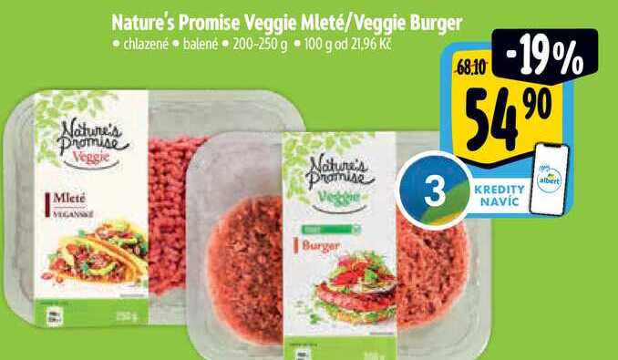 Nature's Promise Veggie Mleté/Veggie Burger  200-250 g