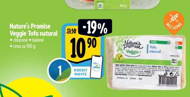 Nature's Promise Veggie Tofu natural  100 g