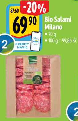 Bio Salami Milano, 70 g