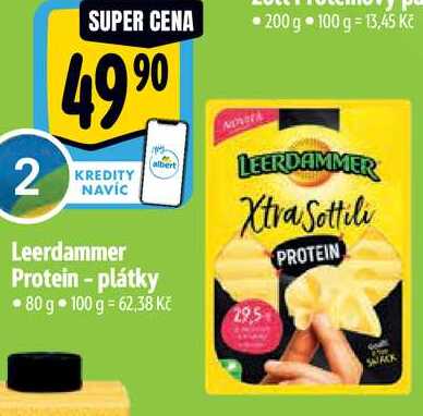 Leerdammer Protein - plátky, 80 g