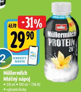 Müllermilch Mléčný nápoj, 376 ml 