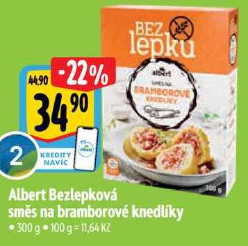 Albert Bezlepková směs na bramborové knedlíky, 300 g