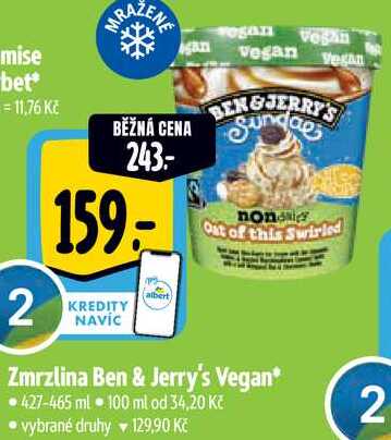 Zmrzlina Ben & Jerry's Vegan, 427-465 ml 