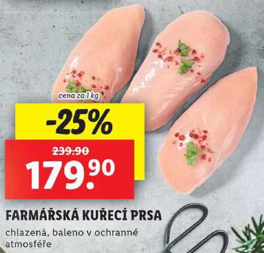 FARMÁŘSKÁ KUŘECÍ PRSA, cena za 1 kg