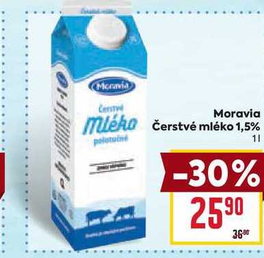 Moravia mléko čerstvé mléko 1,5% 1l