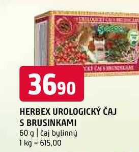 Herbex urologický čaj s brusinkami 60 g čaj bylinný