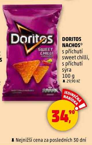 DORITOS SWEET CHILL NACHOS s příchutí sweet chilli, 100 g