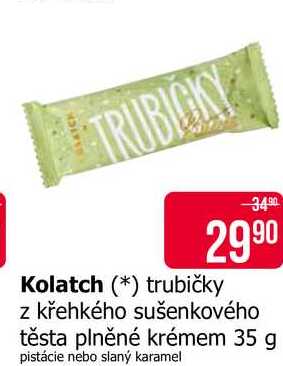 Kolatch trubičky z křehkého sušenkového těsta plněné krémem 35 g