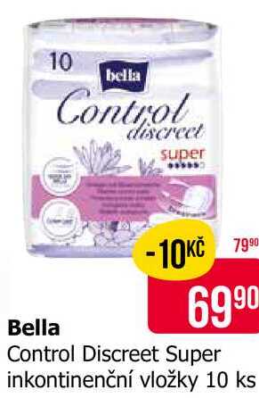 Bella Control Discreet Super inkontinenční vložky 10 ks 