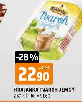 Krajanka tvaroh jemný 250 g 