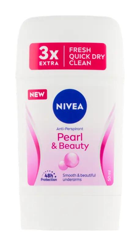 NIVEA Antiperspirant tuhý pro ženy Pearl & Beauty, 50 ml