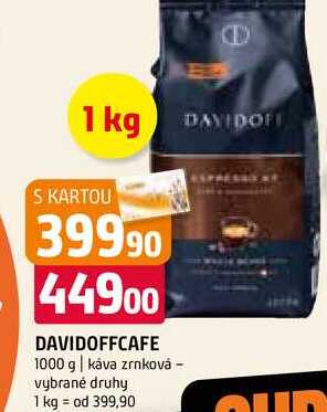 Davidoffcaff 1000 g káva zrnková vybrané druhy  v akci