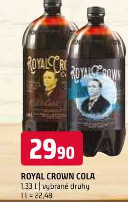 Royal crown cola 1,33l vybrané druhy