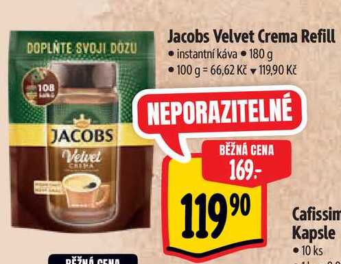  Jacobs Velvet Crema Refill   instantní káva   180 g 