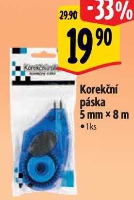 Korekční páska 5 mm x 8 m, 1 ks 