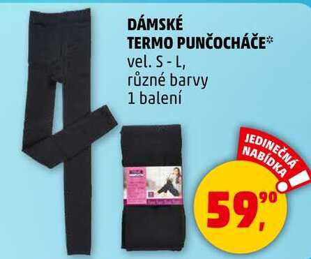 DÁMSKÉ TERMO PUNČOCHÁČE vel. S-L, různé barvy, 1 balení 