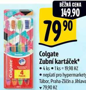 Colgate Zubní kartáček, 4 ks