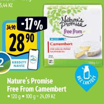 Nature's Promise Free From Camembert, 120 g 