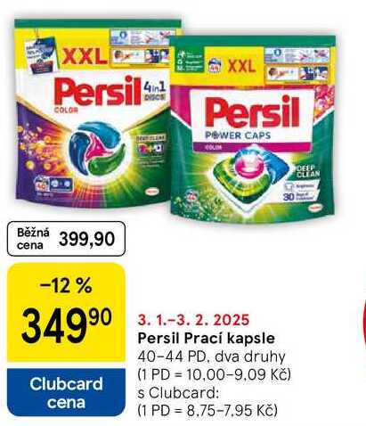 Persil Prací kapsle, 40-44 PD, dva druhy