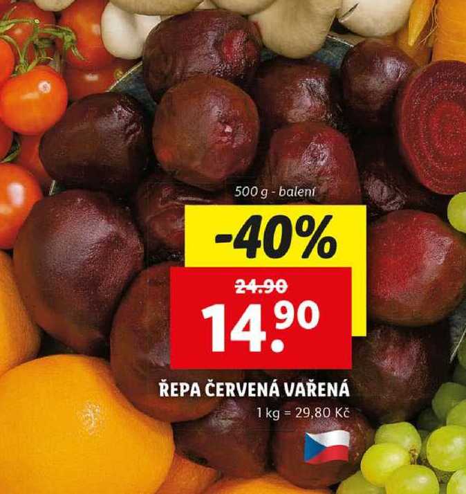 ŘEPA ČERVENÁ VAŘENÁ, 500 g