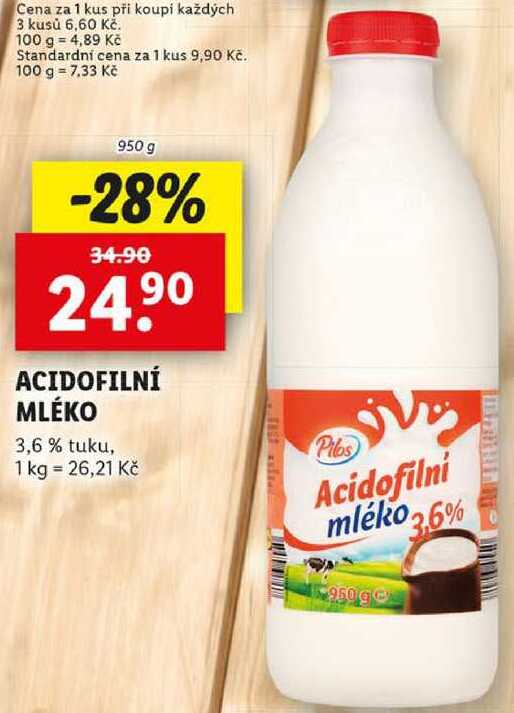 ACIDOFILNÍ MLÉKO, 950 ml