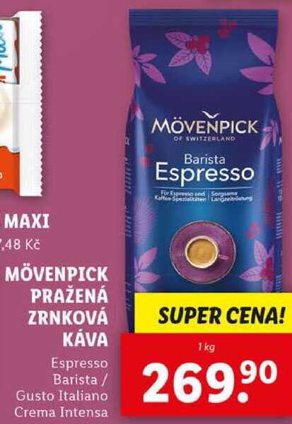 MÖVENPICK PRAŽENÁ ZRNKOVÁ KÁVA, 1 kg