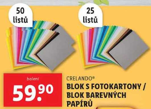 BLOK S FOTOKARTONY/BLOK BAREVNÝCH PAPÍRŮ 