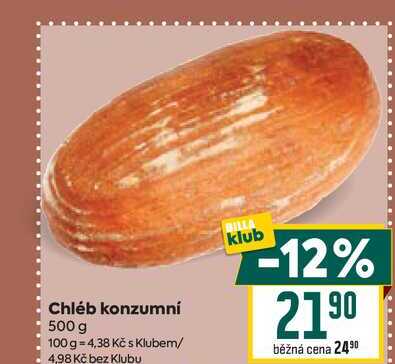 Chléb konzumní 500 g 