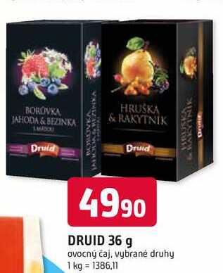 DRUID 36 g ovocný čaj, vybrané druhy