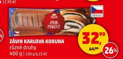 ZÁVIN KARLOVA KORUNA různé druhy, 400 g