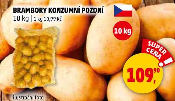 BRAMBORY KONZUMNÍ POZDNÍ, 10 kg