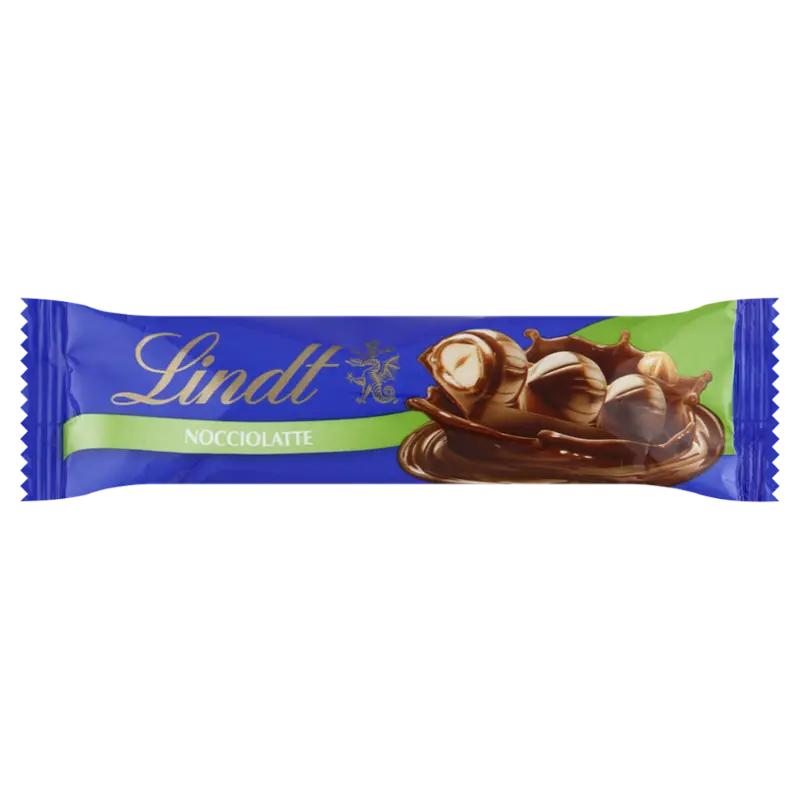 Lindt Mléčná čokoláda Nocciolatte s lískoořechovou náplní a celými lískovými ořechy, 35 g