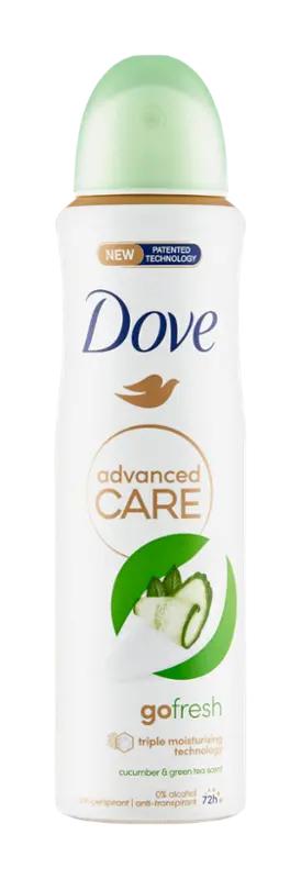 Dove Antiperspirant sprej pro ženy Advanced Okurka & Čaj, 150 ml