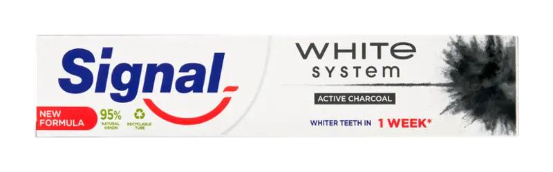 Signal Zubní pasta White System Charcoal, 75 ml