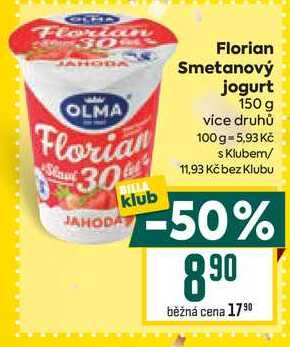 Florian Smetanový jogurt 150 g