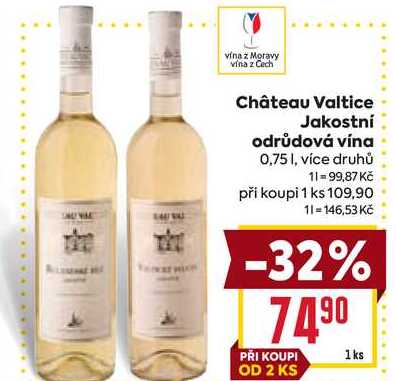 Château Valtice Jakostní odrůdová vína 0,75l