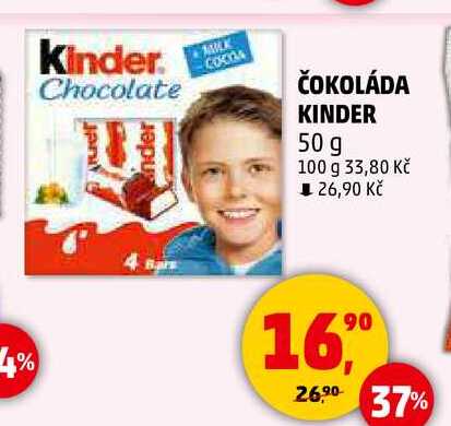 ČOKOLÁDA KINDER, 50 g 