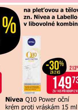 Nivea Q10 Power oční krém proti vráskám 15 ml 