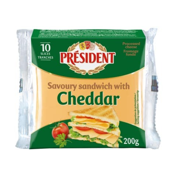 Président Tavené plátky Cheddar