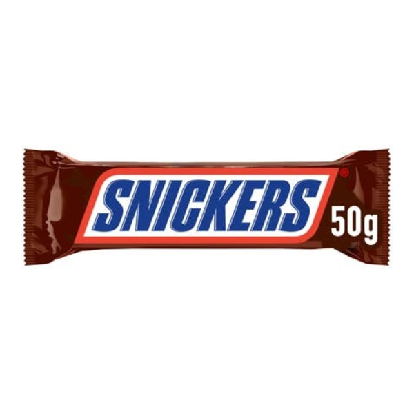 Snickers mléčná čokoládová tyčinka plněná nugátem, karamelem a praženými arašídy