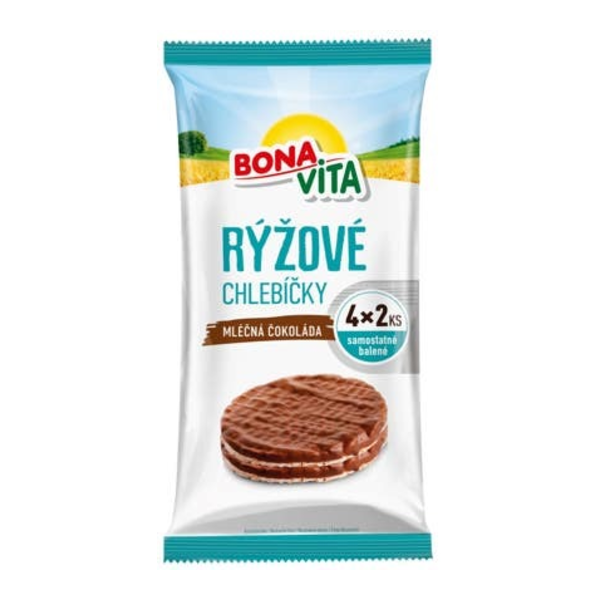 Bonavita Rýžové s mléčnou čokoládou Multipack 4x2ks