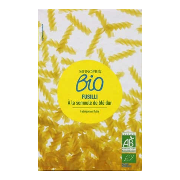 Monoprix BIO Těstoviny Fusilli