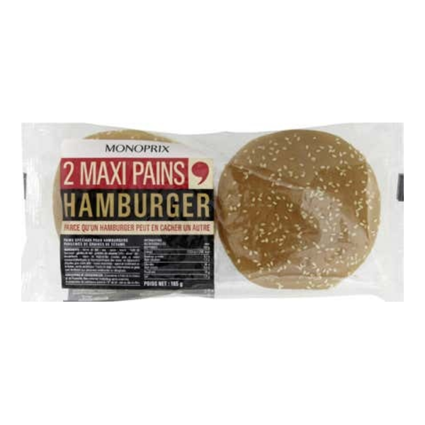 Monoprix Maxi Hamburgerové pečivo