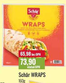 Schär WRAPS 65,98 bez DPH 73,90 včetně DPH Schär WRAPS 160g 